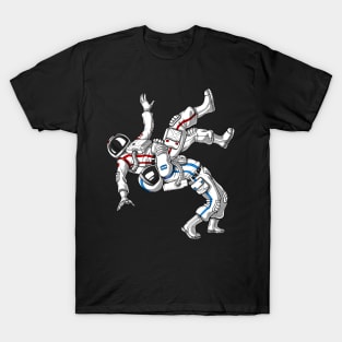 Astronauts Jiu-Jitsu Wrestling T-Shirt